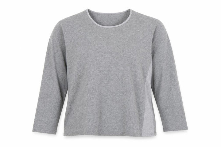 One Nine Zero Six Women's Grey Long Sleeve Basic Cotton T-Shirt Size 2