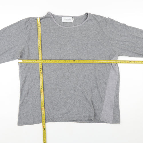 One Nine Zero Six Women's Grey Long Sleeve Basic Cotton T-Shirt Size 2