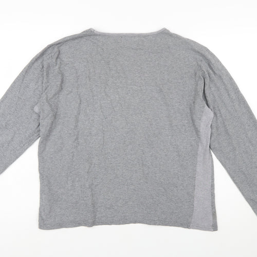 One Nine Zero Six Women's Grey Long Sleeve Basic Cotton T-Shirt Size 2