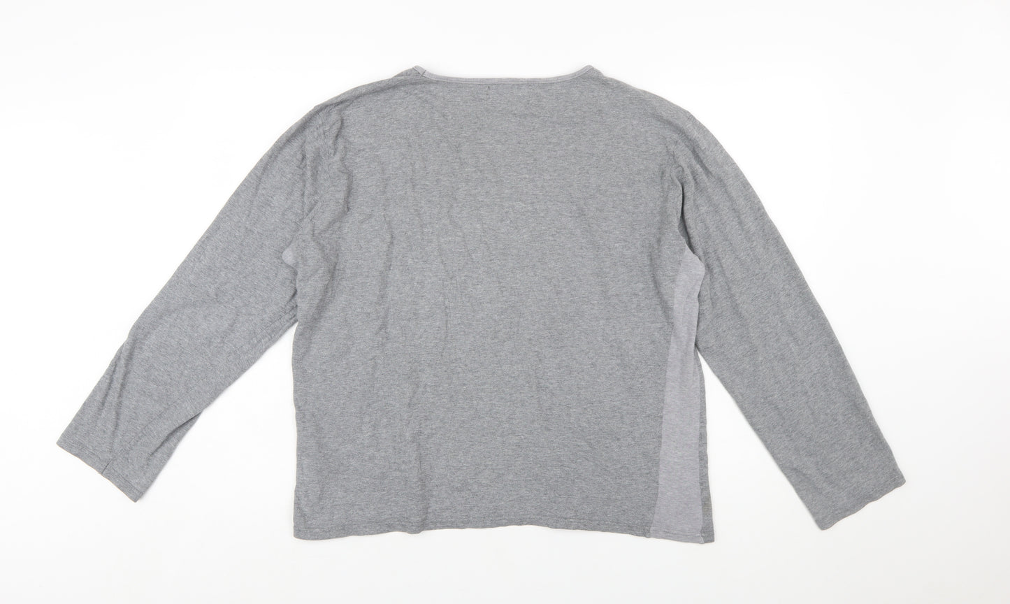 One Nine Zero Six Women's Grey Long Sleeve Basic Cotton T-Shirt Size 2