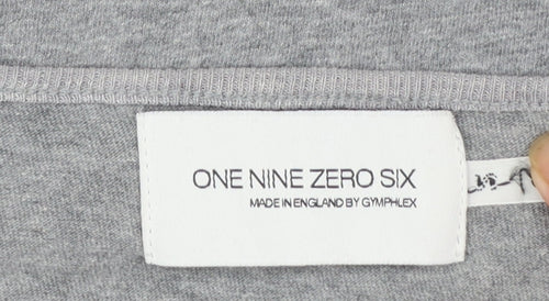 One Nine Zero Six Women's Grey Long Sleeve Basic Cotton T-Shirt Size 2