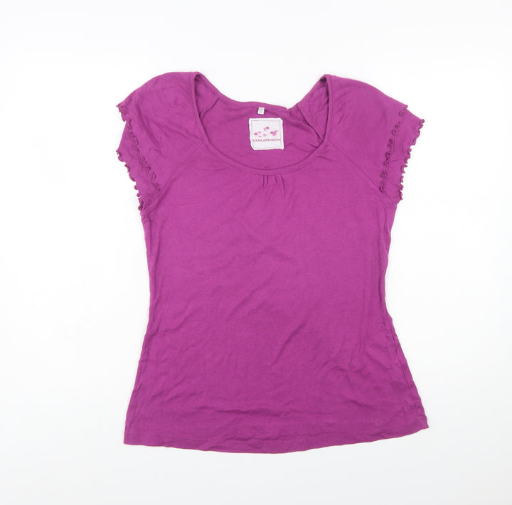 Rocha John Rocha Womens Purple Size 14 Short Sleeve Cotton Modal T-Shirt