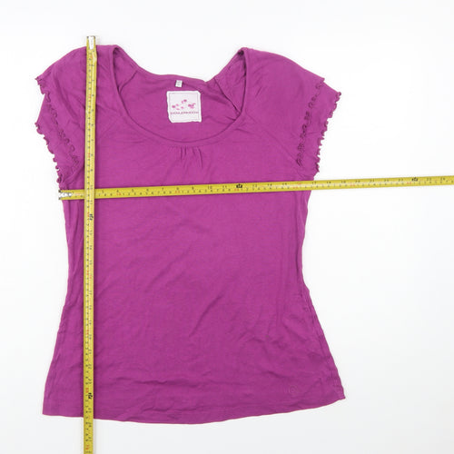Rocha John Rocha Womens Purple Size 14 Short Sleeve Cotton Modal T-Shirt