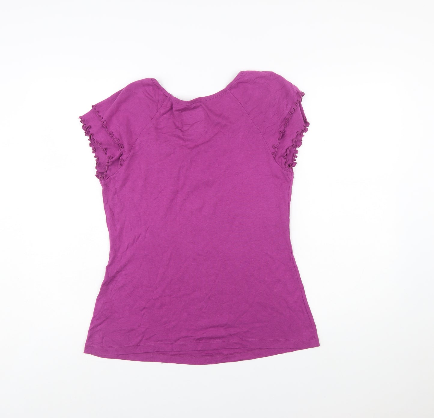 Rocha John Rocha Womens Purple Size 14 Short Sleeve Cotton Modal T-Shirt