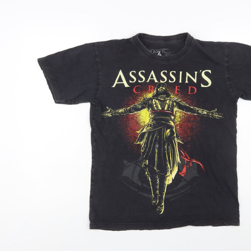 Black T Men’s Black Assassin’s Creed Graphic Cotton T-Shirt M