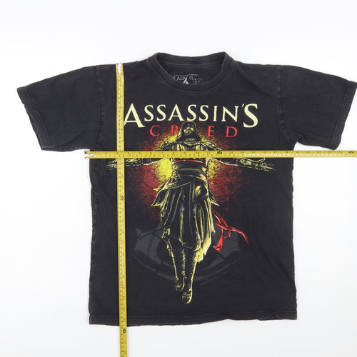 Black T Men’s Black Assassin’s Creed Graphic Cotton T-Shirt M
