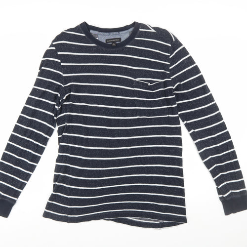 Banana Republic Women's Navy Striped Cotton Jumper Size S