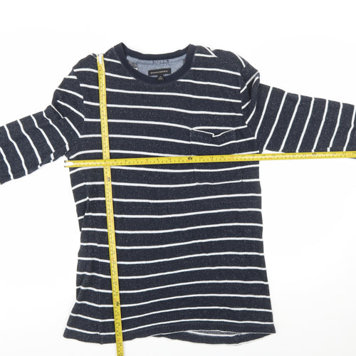 Banana Republic Women's Navy Striped Cotton Jumper Size S