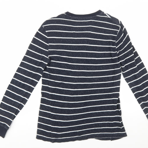 Banana Republic Women's Navy Striped Cotton Jumper Size S
