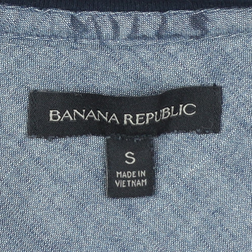 Banana Republic Women's Navy Striped Cotton Jumper Size S
