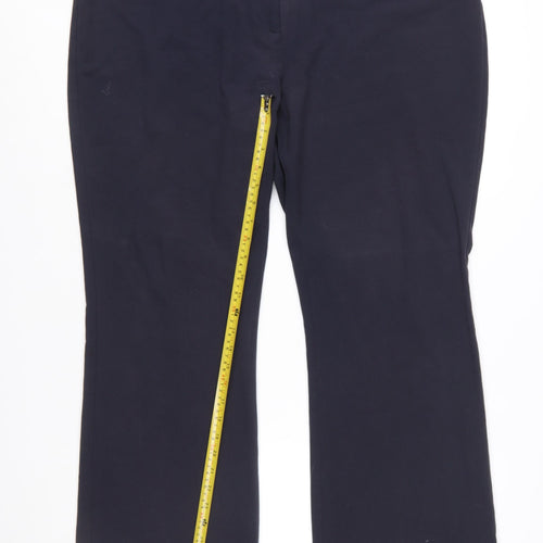 Marks and Spencer Women Navy Blue Size 20 Regular Chino Trousers