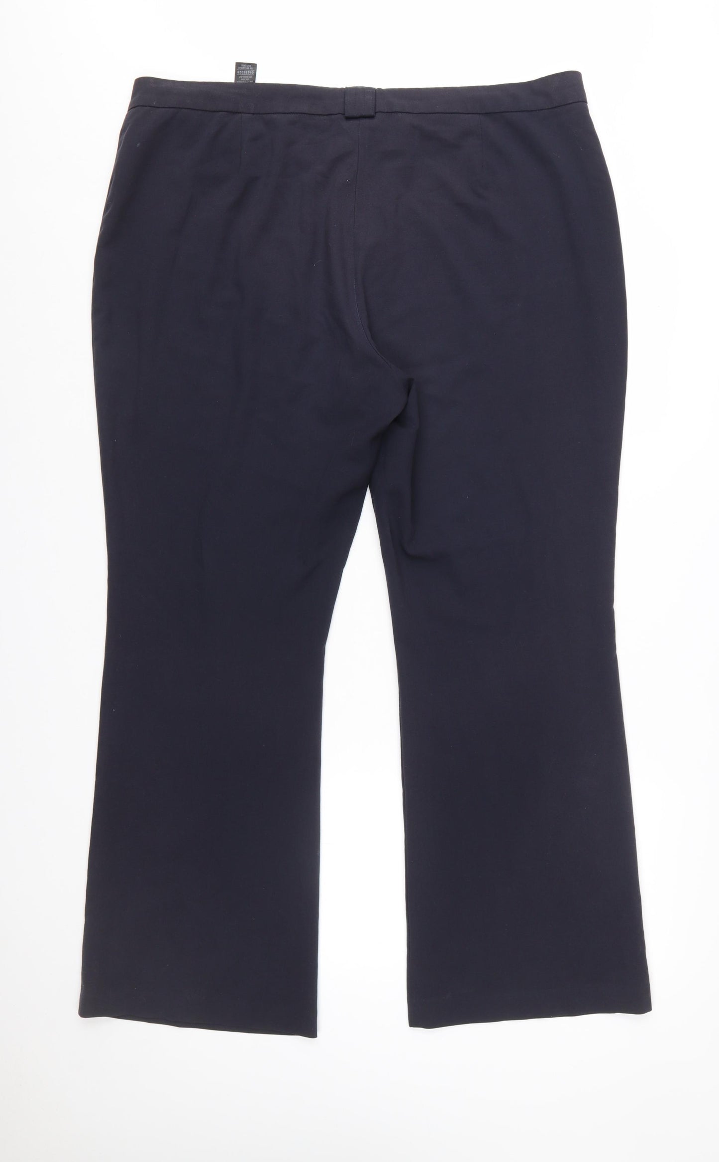 Marks and Spencer Women Navy Blue Size 20 Regular Chino Trousers