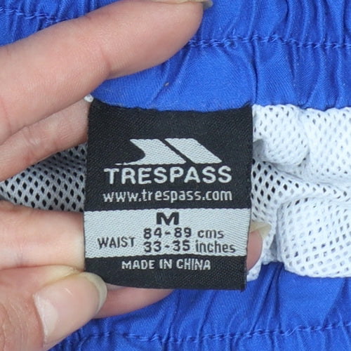 Trespass Men Blue Swim Shorts Medium Quick Dry Lined Drawstring