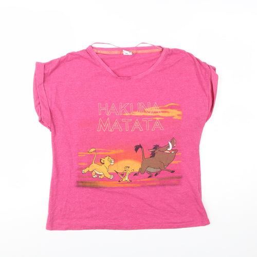 Disney Women's Pink Lion King Hakuna Matata T-Shirt Size S