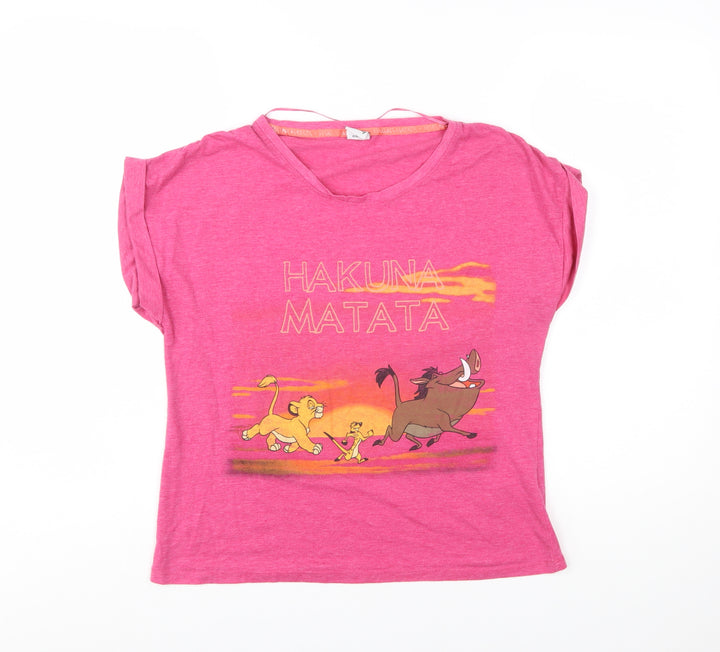 Disney Women's Pink Lion King Hakuna Matata T-Shirt Size S