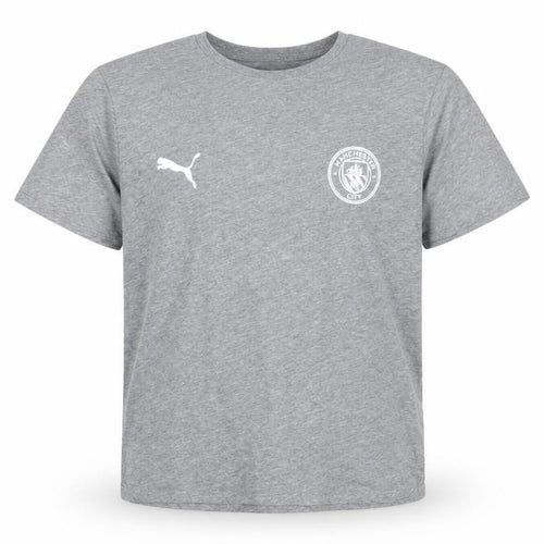 Puma Boys Grey Manchester City T-Shirt 15-16 Years Short Sleeve Sports Tee