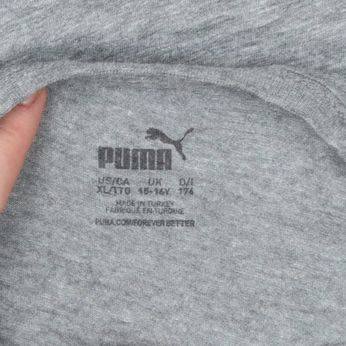 Puma Boys Grey Manchester City T-Shirt 15-16 Years Short Sleeve Sports Tee