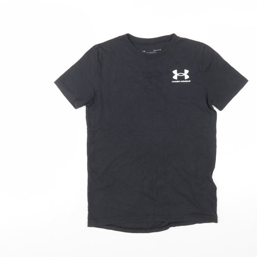 Under Armour Boys Black Medium Sports T-Shirt Short Sleeve Crew Neck