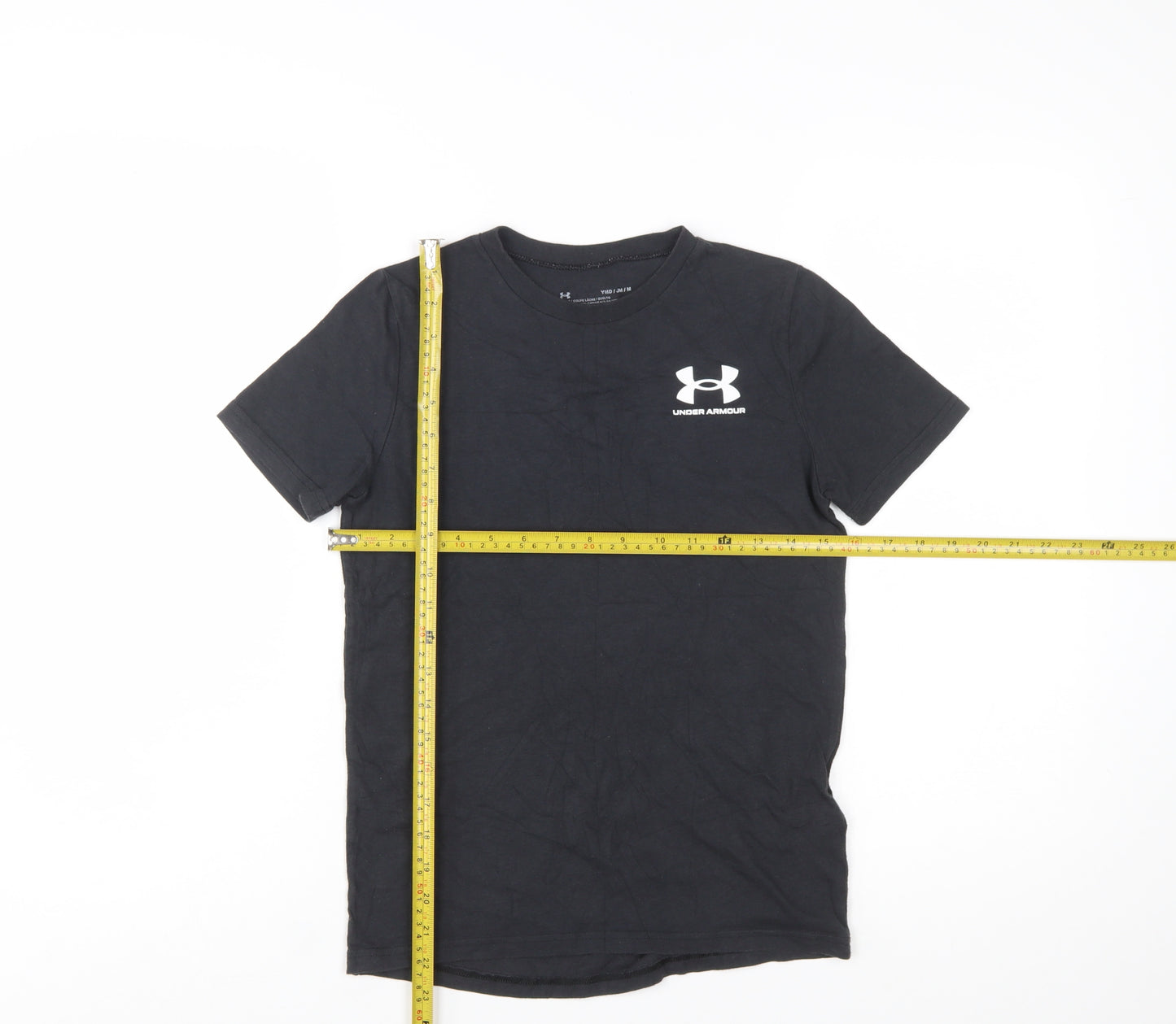 Under Armour Boys Black Medium Sports T-Shirt Short Sleeve Crew Neck