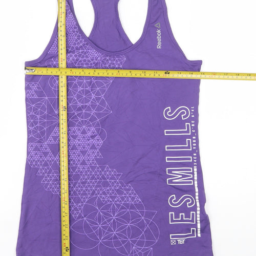 Reebok Womens Purple Les Mills Racerback Gym Tank Top Size S