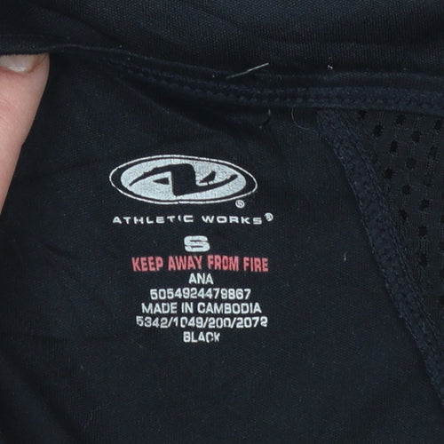 Athletic Works Women's Black Short Sleeve Sports T-Shirt Size S