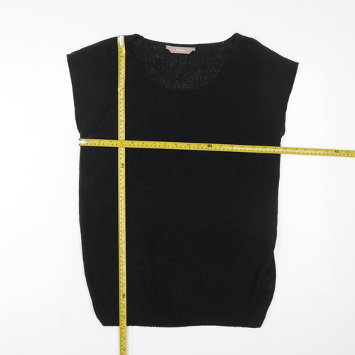 A|wear Women’s Black Sleeveless Scoop Neck Knit Pullover Jumper XL