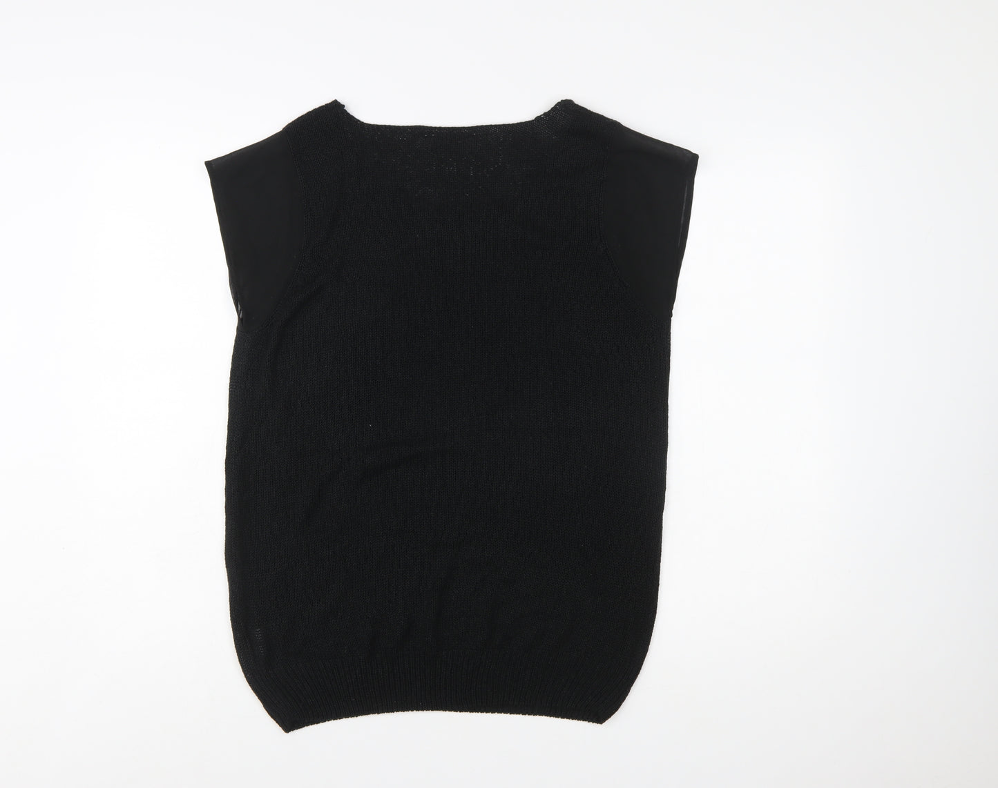 A|wear Women’s Black Sleeveless Scoop Neck Knit Pullover Jumper XL