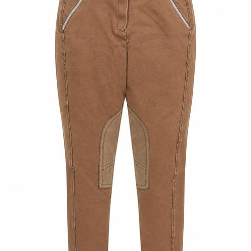 Caldene Womens Brown Jodhpur Riding Leggings Size 6 Stretch Zip Pockets