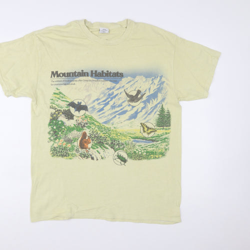 Urban Outfitters Women's Beige Mountain Habitat Graphic T-Shirt S