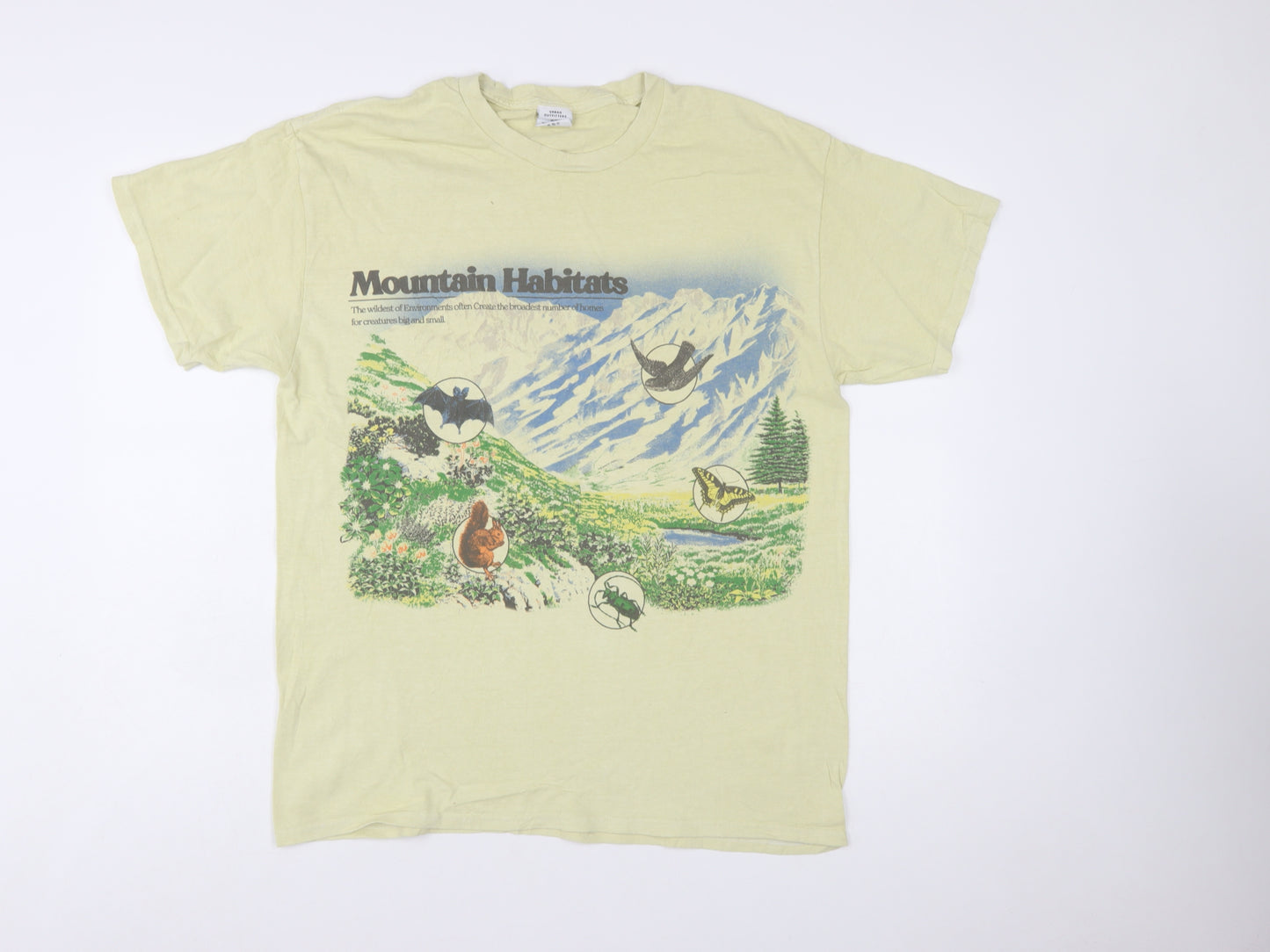 Urban Outfitters Women's Beige Mountain Habitat Graphic T-Shirt S