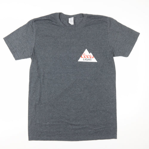 Gildan Men's Grey Coors Light Graphic Short Sleeve T-Shirt Size L
