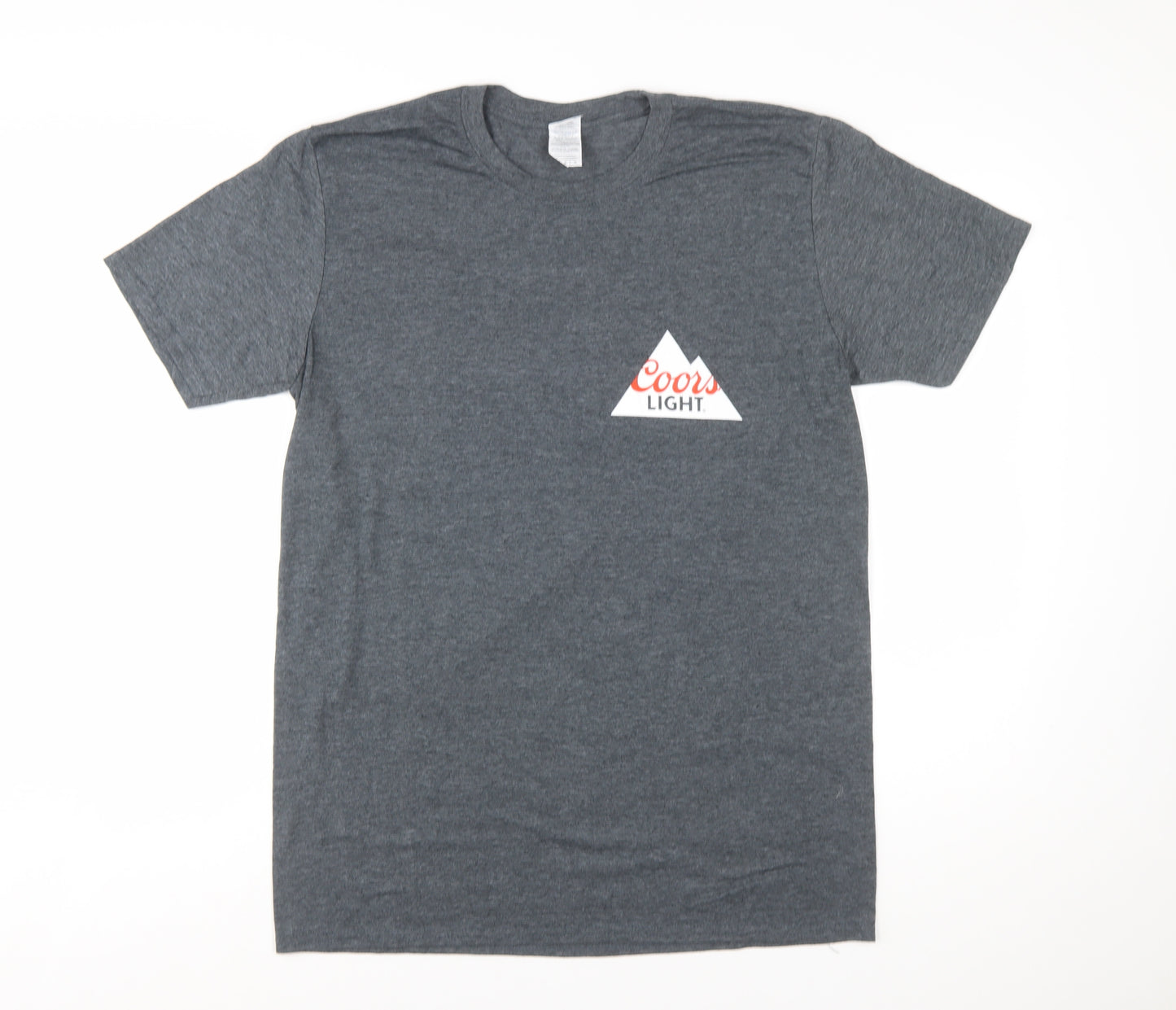 Gildan Men's Grey Coors Light Graphic Short Sleeve T-Shirt Size L