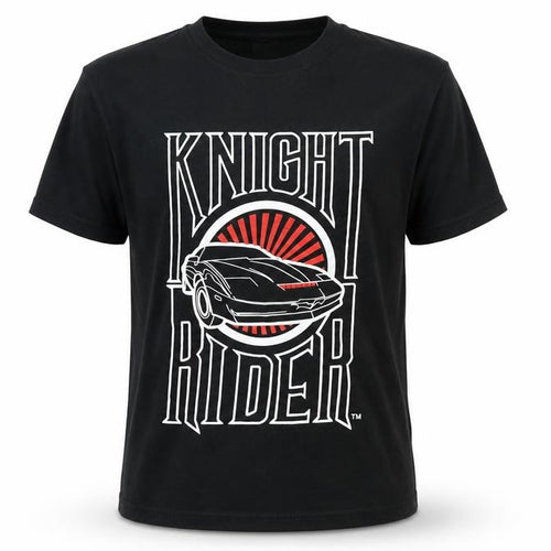 Knight Rider Men's Black Large Graphic Movie Car T-Shirt 100% Cotton