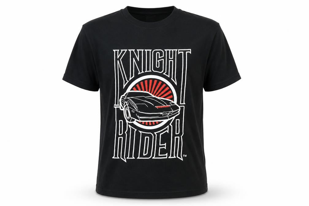 Knight Rider Men's Black Large Graphic Movie Car T-Shirt 100% Cotton
