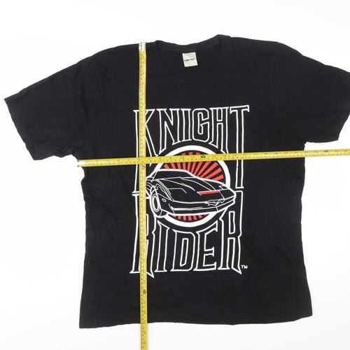 Knight Rider Men's Black Large Graphic Movie Car T-Shirt 100% Cotton