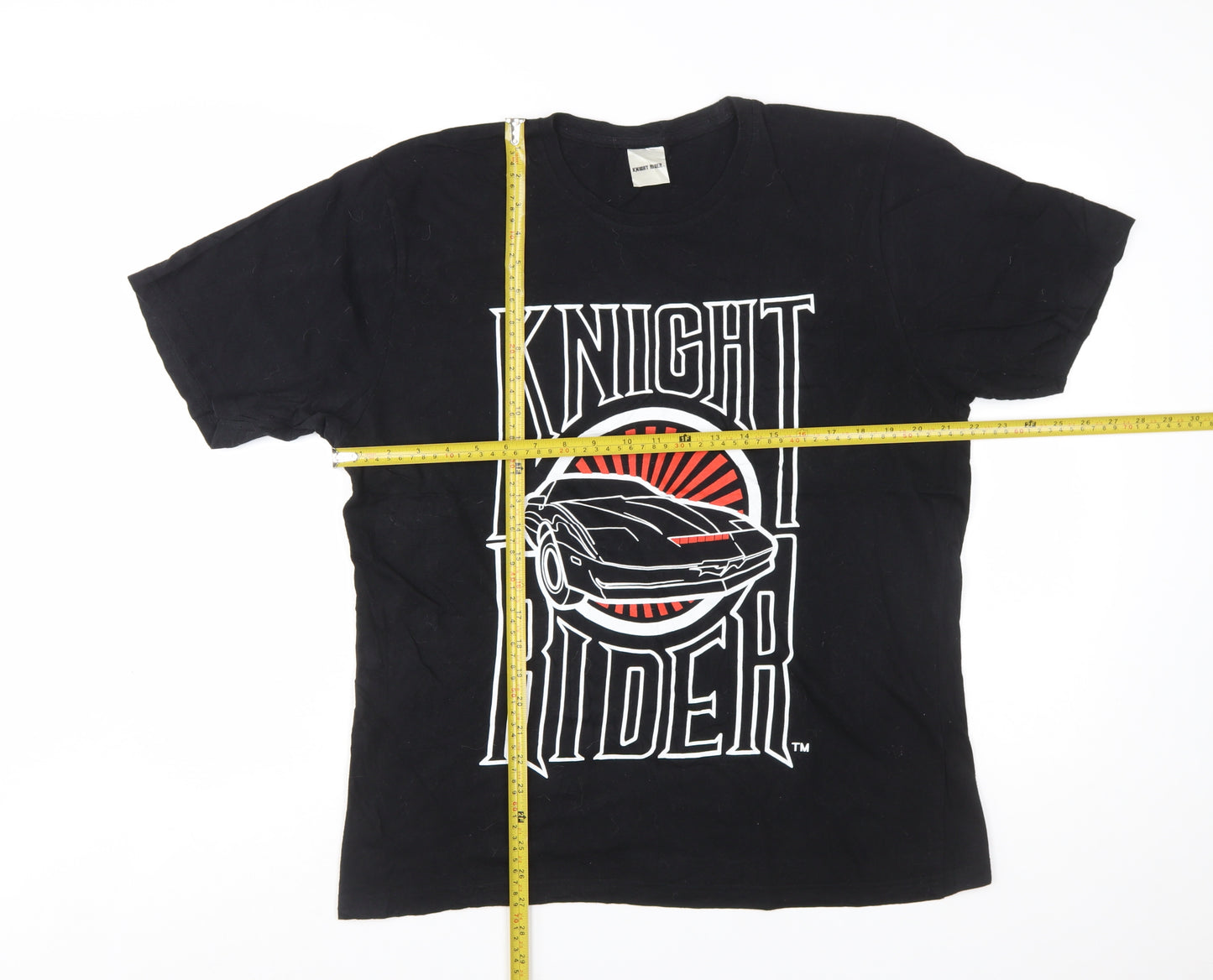 Knight Rider Men's Black Large Graphic Movie Car T-Shirt 100% Cotton