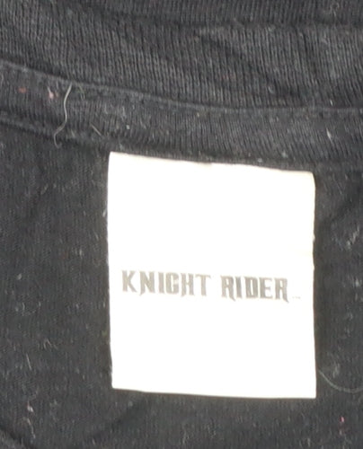 Knight Rider Men's Black Large Graphic Movie Car T-Shirt 100% Cotton