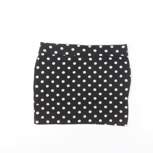 Miss Selfridge Women’s Black Polka Dot Stretch Pencil Skirt Size 10