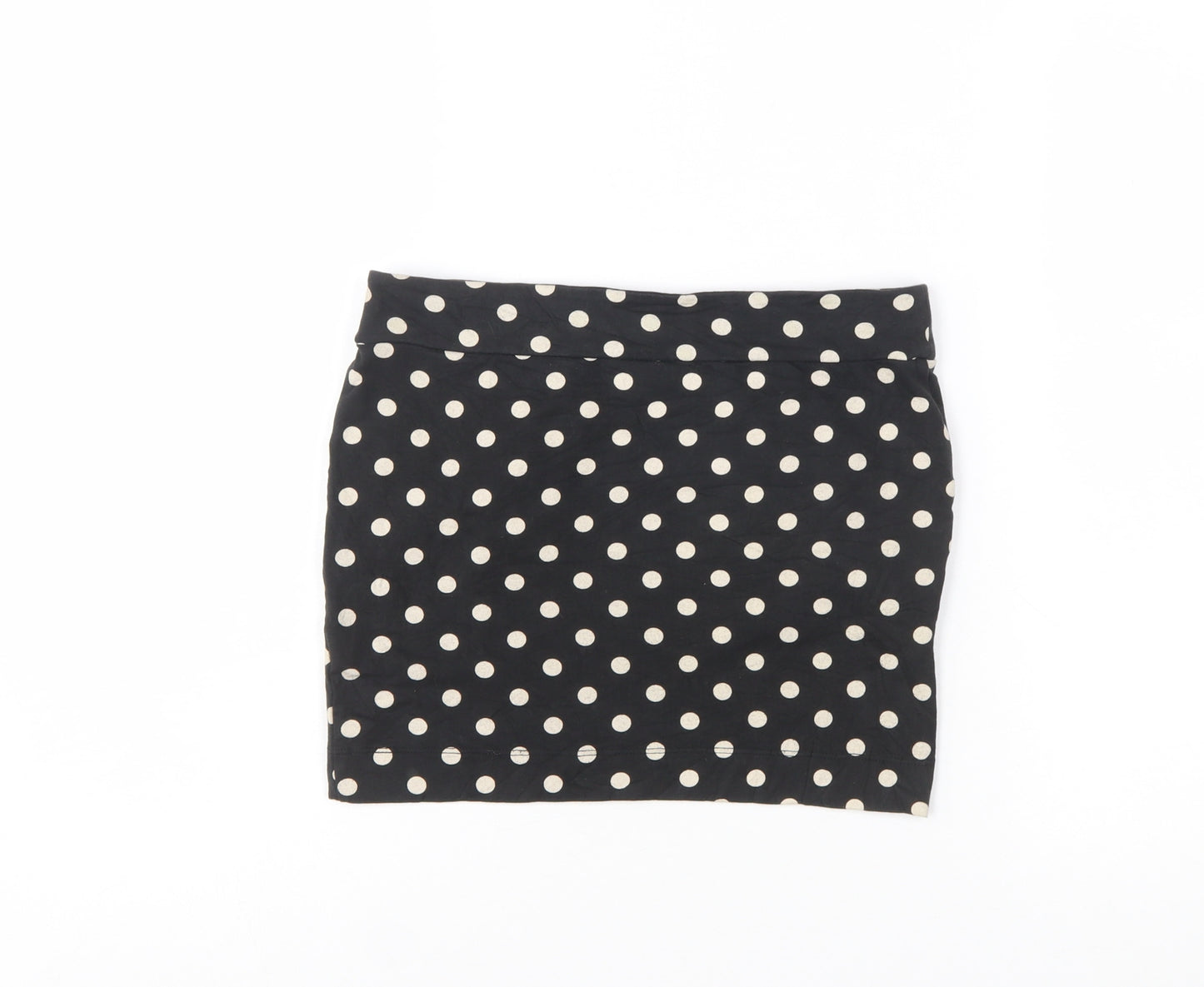 Miss Selfridge Women’s Black Polka Dot Stretch Pencil Skirt Size 10