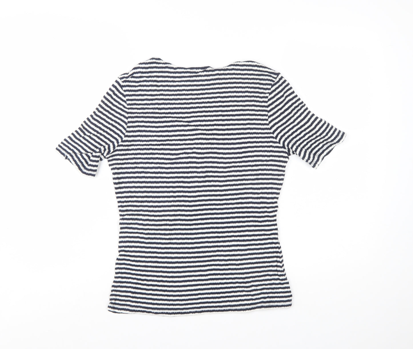 Sézane Women’s Blue Striped Cotton Jersey T-Shirt Size S