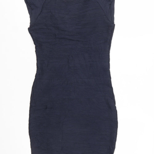 AX Paris Women Blue Size 8 Bodycon Sleeveless Short Dress