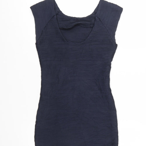 AX Paris Women Blue Size 8 Bodycon Sleeveless Short Dress