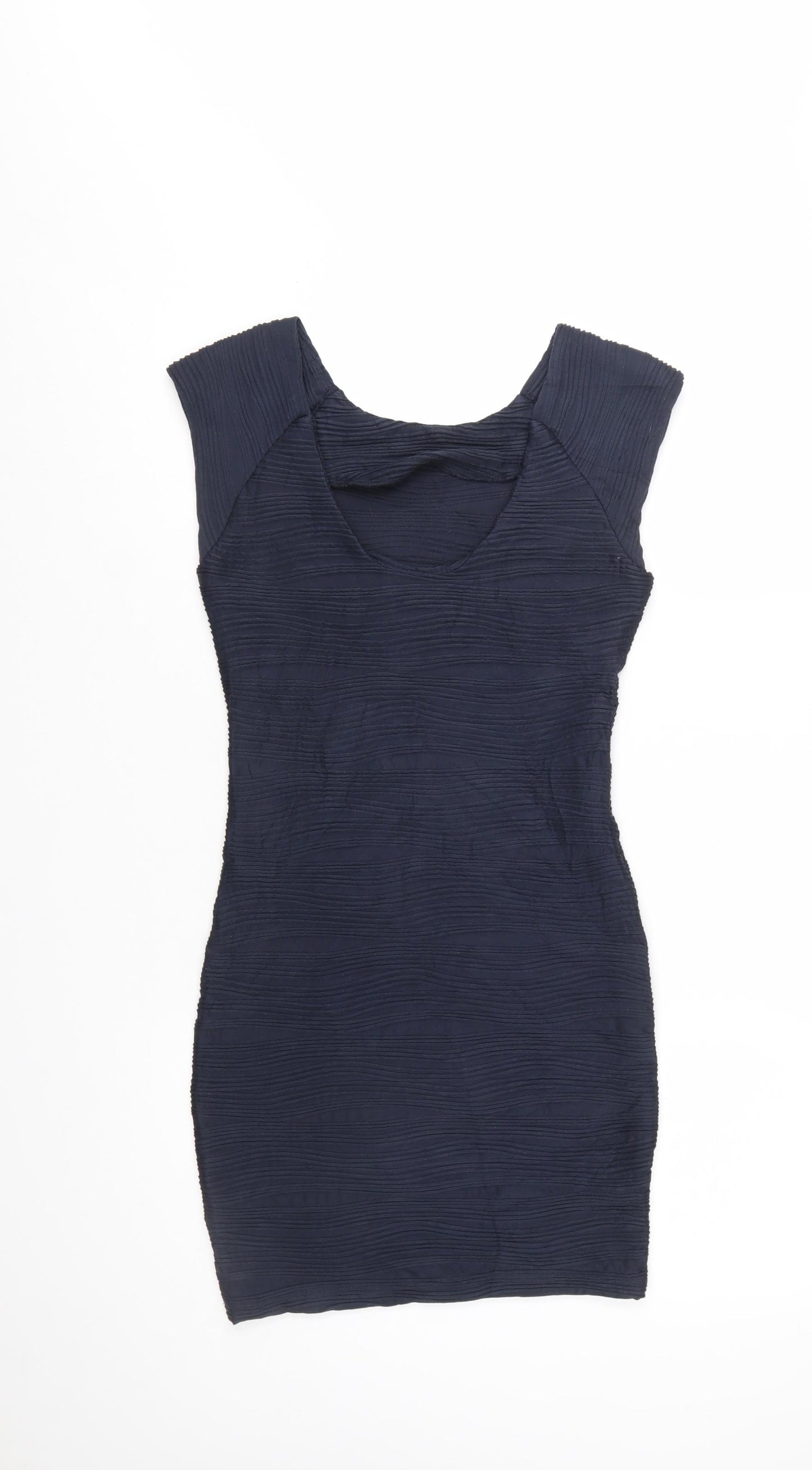 AX Paris Women Blue Size 8 Bodycon Sleeveless Short Dress