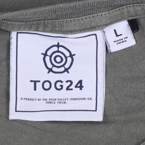 TOG24 Men’s Green Cotton Crew Neck Short Sleeve T-Shirt Size L