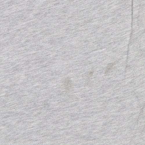 Disney Women’s Grey Cropped Mickey Mouse T-Shirt Size 10