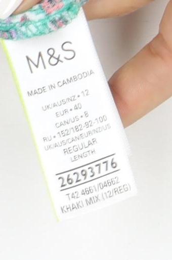 Marks and Spencer Women’s Multicoloured Floral Midi Fit & Flare Dress Size 12