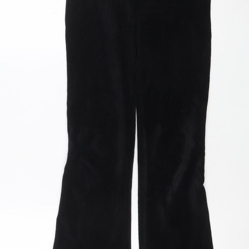 Topshop Women’s Black Petite Size 6 Corduroy Flared Trousers