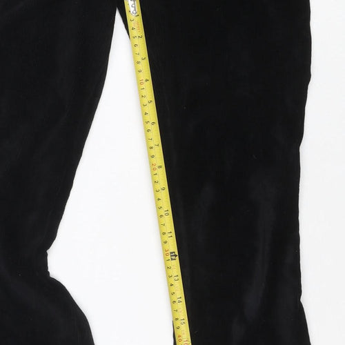 Topshop Women’s Black Petite Size 6 Corduroy Flared Trousers
