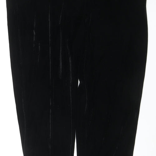Dorothy Perkins Womens Black Velvet Trousers Size 18