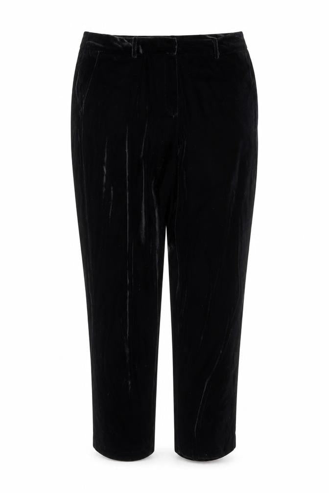 Dorothy Perkins Womens Black Velvet Trousers Size 18